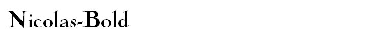 Nicolas-Bold