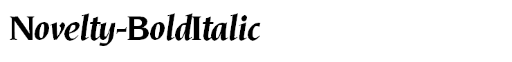 Novelty-BoldItalic