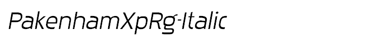 PakenhamXpRg-Italic