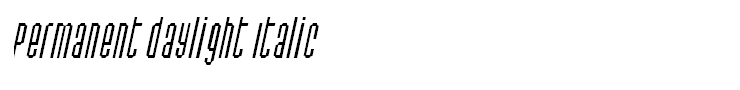 Permanent daylight Italic