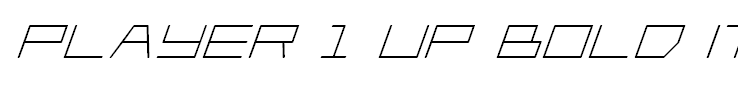 Player 1 Up Bold Italic