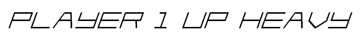 Player 1 Up Heavy Italic