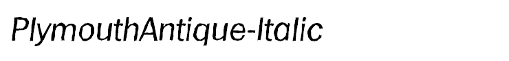 PlymouthAntique-Italic