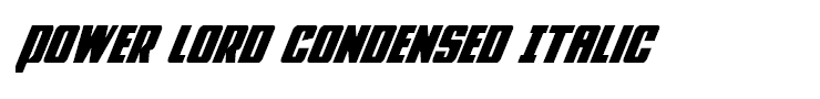 Power Lord Condensed Italic