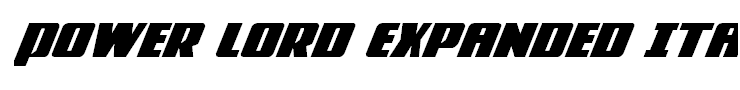 Power Lord Expanded Italic