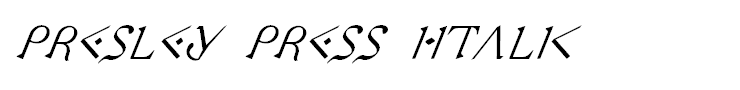 Presley Press Italic