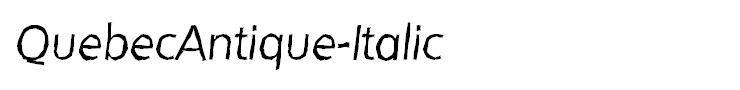 QuebecAntique-Italic