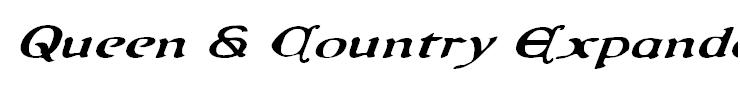 Queen & Country Expanded Italic
