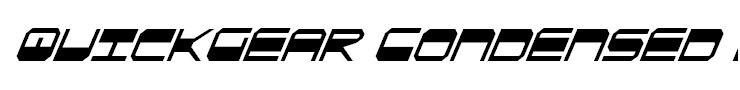 QuickGear Condensed Italic