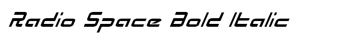 Radio Space Bold Italic