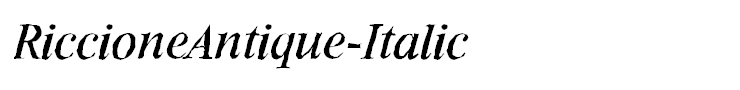 RiccioneAntique-Italic