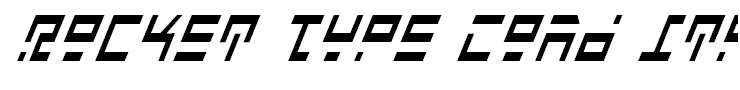 Rocket Type Cond Italic