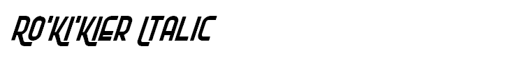Ro'Ki'Kier Italic