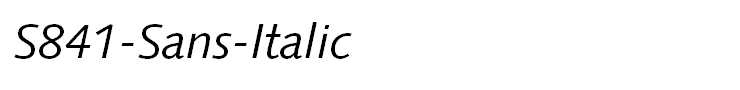 S841-Sans-Italic
