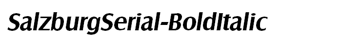 SalzburgSerial-BoldItalic