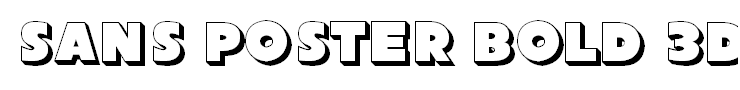 Sans Poster Bold 3D JL