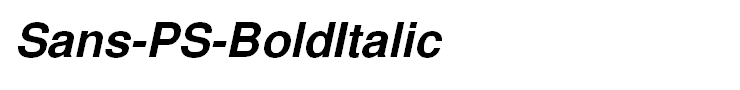 Sans-PS-BoldItalic