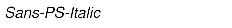 Sans-PS-Italic