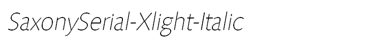 SaxonySerial-Xlight-Italic