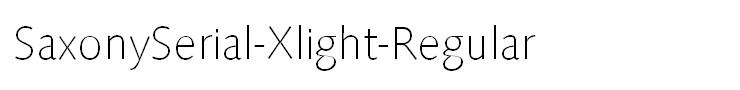 SaxonySerial-Xlight-Regular