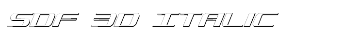 SDF 3D Italic