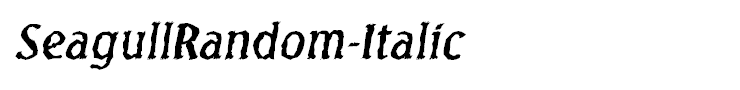 SeagullRandom-Italic