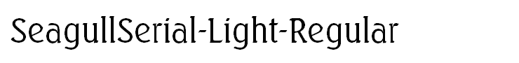 SeagullSerial-Light-Regular