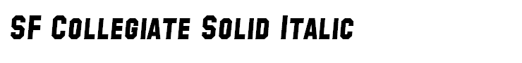 SF Collegiate Solid Italic