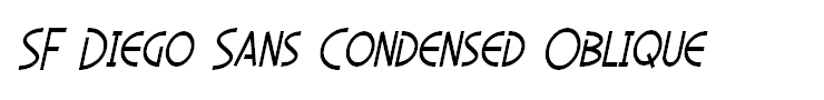SF Diego Sans Condensed Oblique