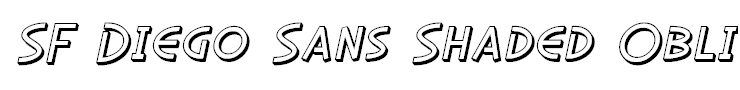 SF Diego Sans Shaded Oblique