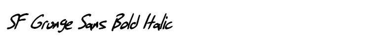 SF Grunge Sans Bold Italic