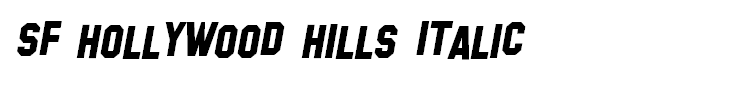 SF Hollywood Hills Italic