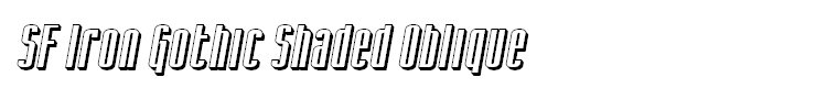 SF Iron Gothic Shaded Oblique
