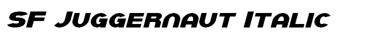 SF Juggernaut Italic
