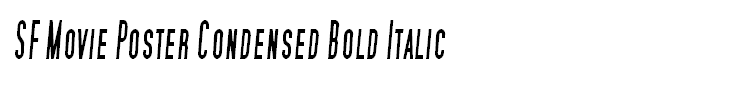SF Movie Poster Condensed Bold Italic