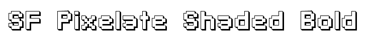 SF Pixelate Shaded Bold