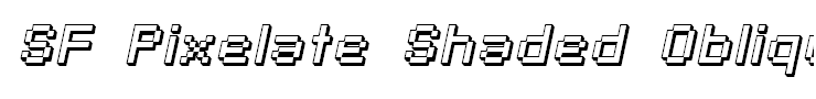 SF Pixelate Shaded Oblique