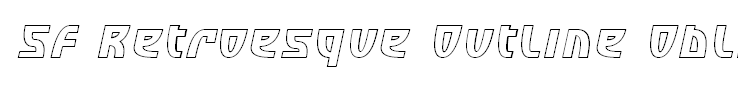 SF Retroesque Outline Oblique