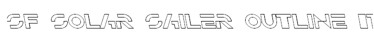 SF Solar Sailer Outline Italic