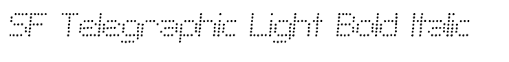 SF Telegraphic Light Bold Italic