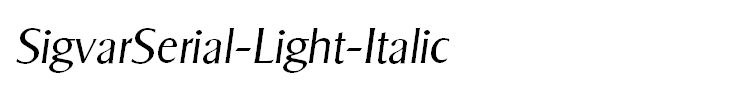 SigvarSerial-Light-Italic