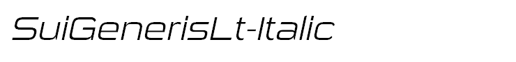 SuiGenerisLt-Italic