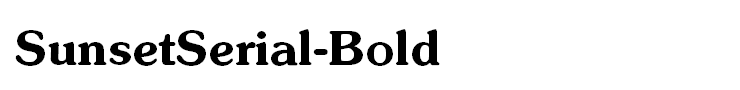 SunsetSerial-Bold