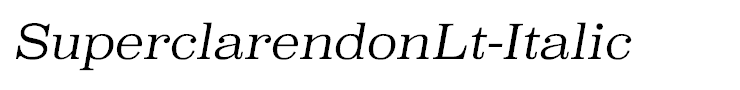 SuperclarendonLt-Italic