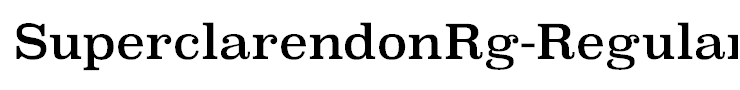 SuperclarendonRg-Regular