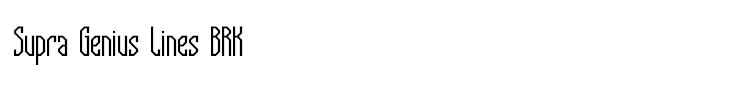 Supra Genius Lines BRK