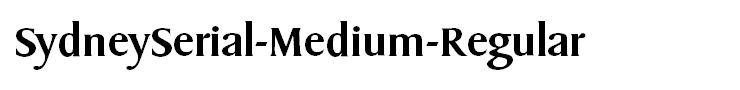 SydneySerial-Medium-Regular
