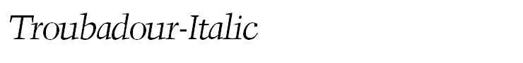 Troubadour-Italic