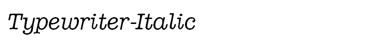 Typewriter-Italic