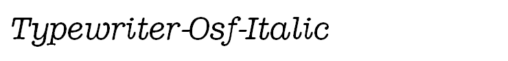 Typewriter-Osf-Italic